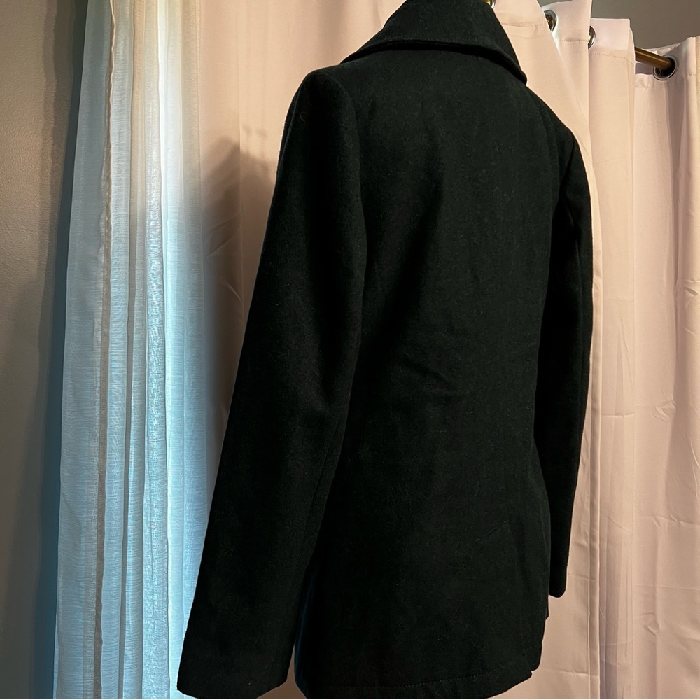 Merona Women’s Double Breasted Lined Green Wool Blend Jacket Size S W/pockets - Picture 5 of 12